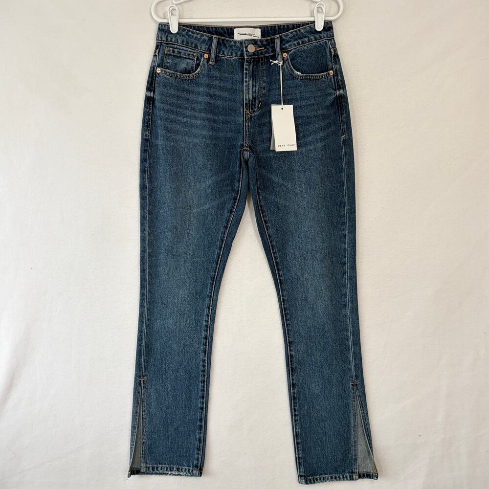 Dear John Jeans Womens Size 2/26 Blair Straight Leg 100% Cotton Distressed NWT